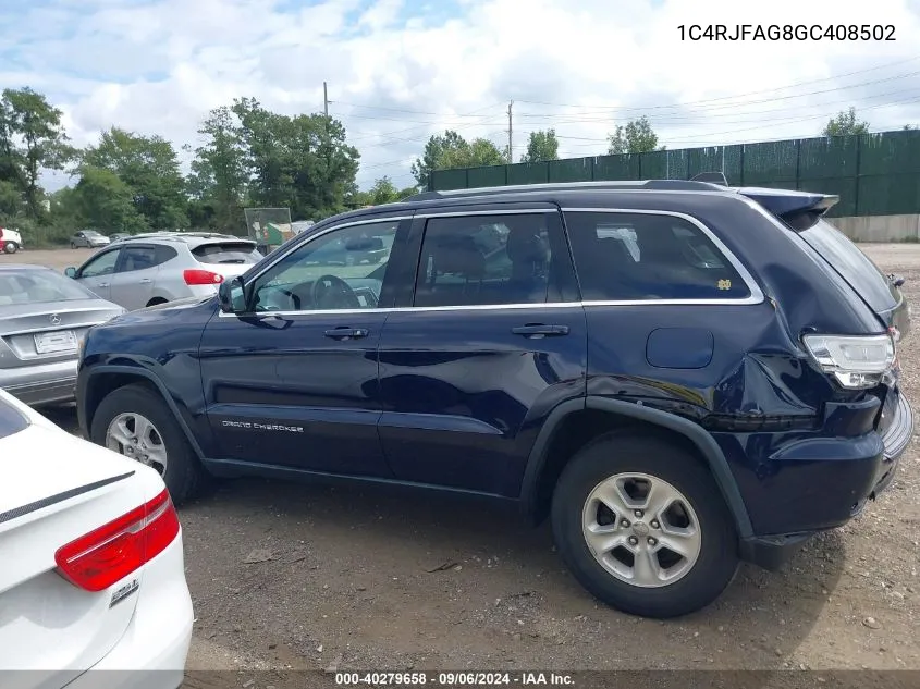 1C4RJFAG8GC408502 2016 Jeep Grand Cherokee Laredo