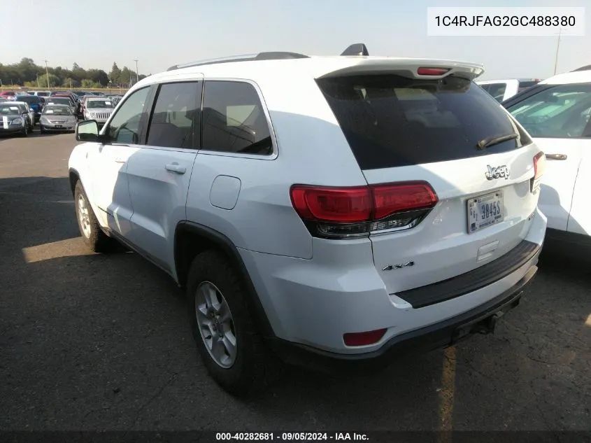 1C4RJFAG2GC488380 2016 Jeep Grand Cherokee Laredo