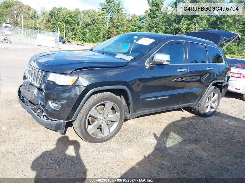 2016 Jeep Grand Cherokee Limited VIN: 1C4RJFBG0GC496704 Lot: 40290485