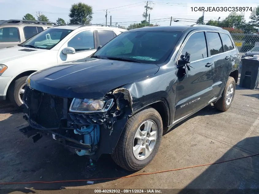 2016 Jeep Grand Cherokee Laredo VIN: 1C4RJEAG3GC358974 Lot: 40292932