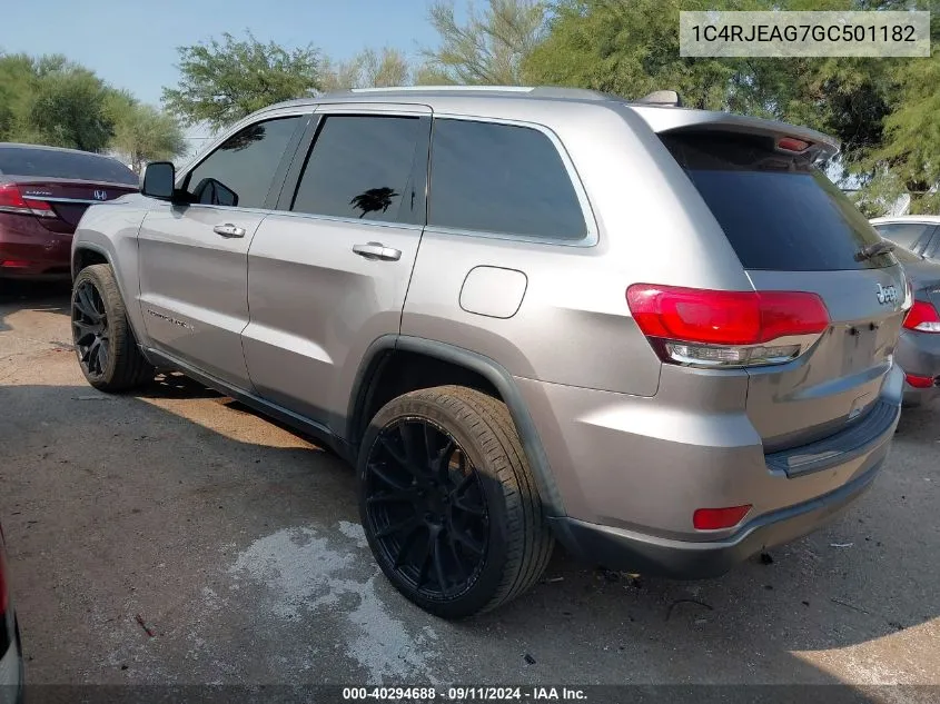 2016 Jeep Grand Cherokee Laredo VIN: 1C4RJEAG7GC501182 Lot: 40294688