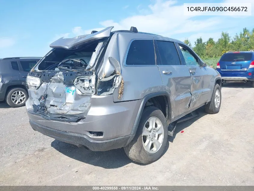 2016 Jeep Grand Cherokee Laredo VIN: 1C4RJFAG9GC456672 Lot: 40299558