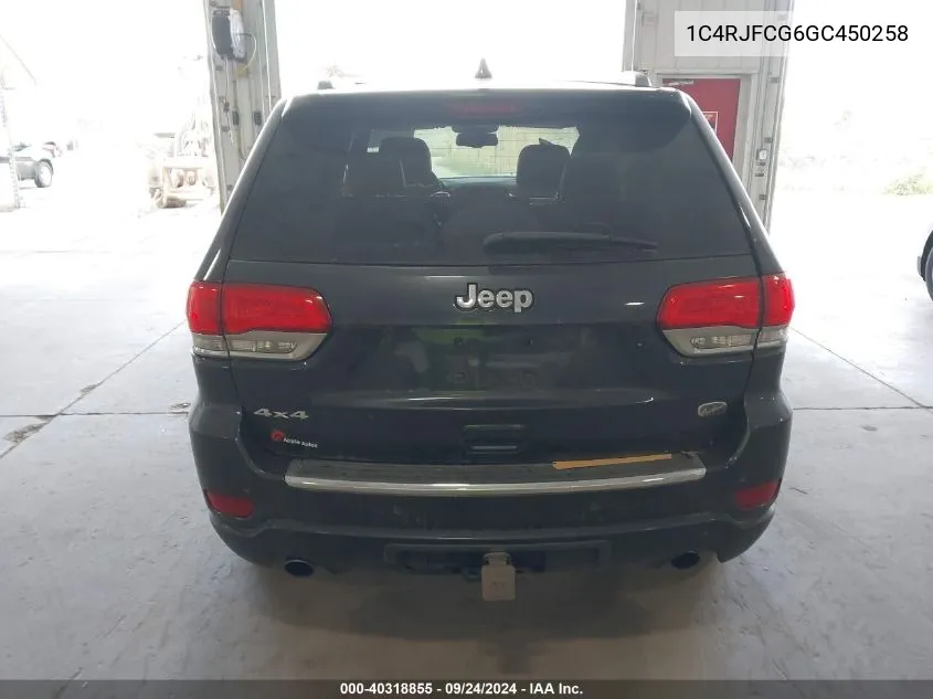 1C4RJFCG6GC450258 2016 Jeep Grand Cherokee Overland