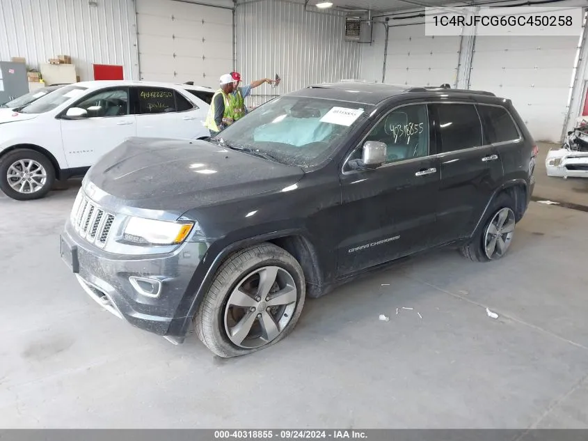 1C4RJFCG6GC450258 2016 Jeep Grand Cherokee Overland