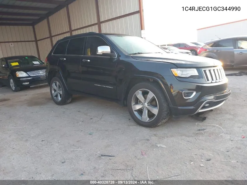 1C4RJECG1GC344990 2016 Jeep Grand Cherokee Overland