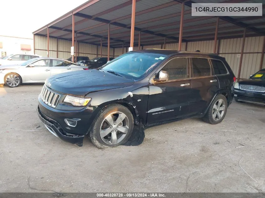 1C4RJECG1GC344990 2016 Jeep Grand Cherokee Overland