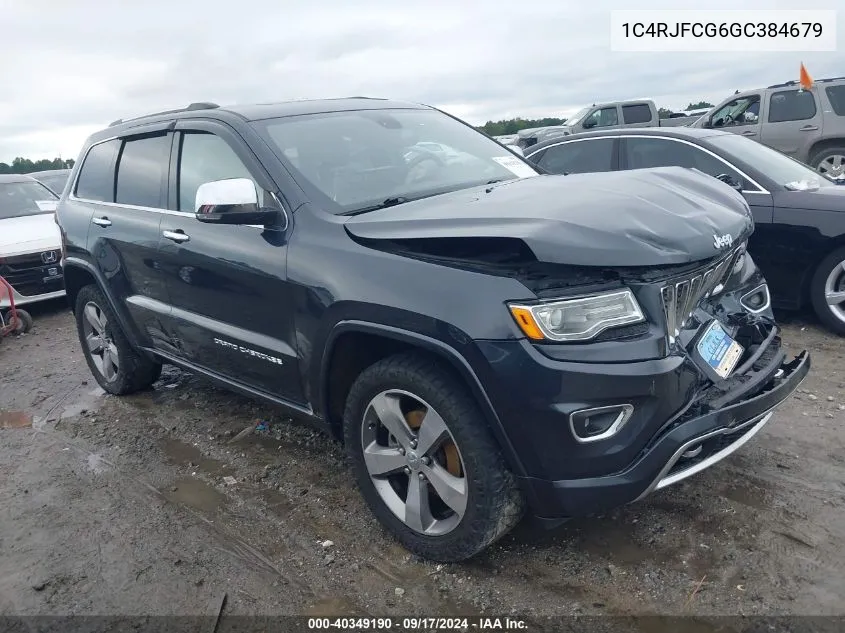 2016 Jeep Grand Cherokee Overland VIN: 1C4RJFCG6GC384679 Lot: 40349190