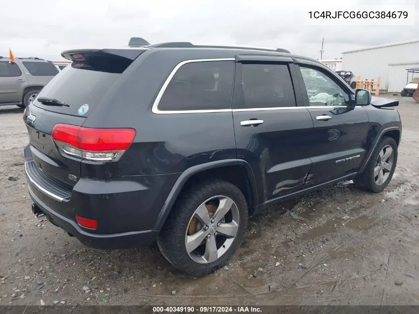 2016 Jeep Grand Cherokee Overland VIN: 1C4RJFCG6GC384679 Lot: 40349190