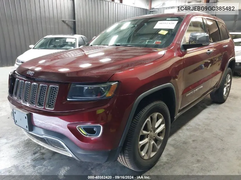 2016 Jeep Grand Cherokee Limited VIN: 1C4RJEBG9GC385482 Lot: 40352420