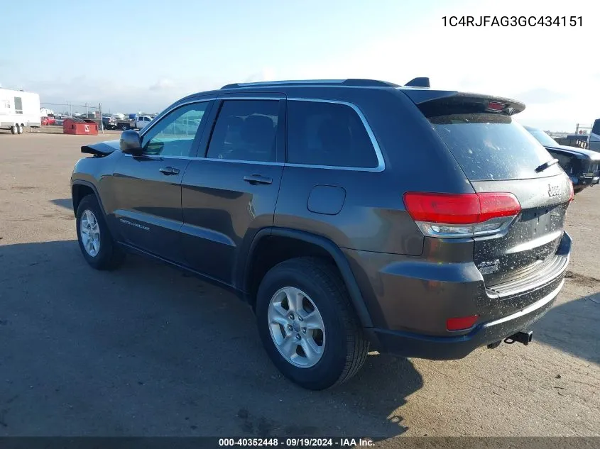 1C4RJFAG3GC434151 2016 Jeep Grand Cherokee Laredo