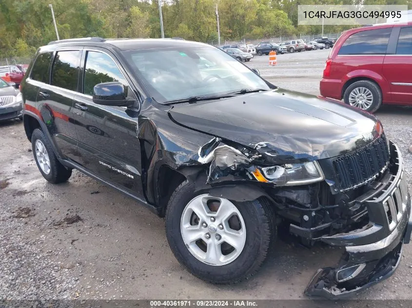 2016 Jeep Grand Cherokee Laredo VIN: 1C4RJFAG3GC494995 Lot: 40361971