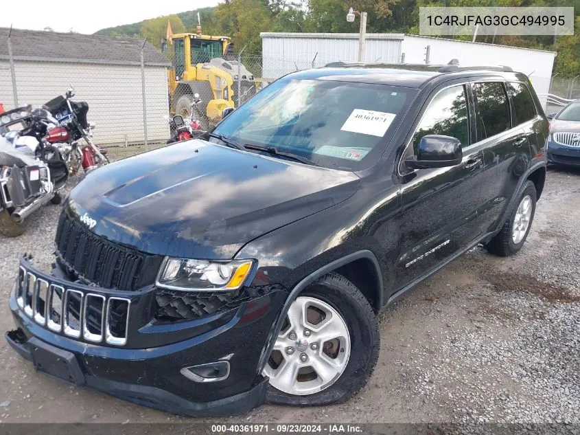 2016 Jeep Grand Cherokee Laredo VIN: 1C4RJFAG3GC494995 Lot: 40361971