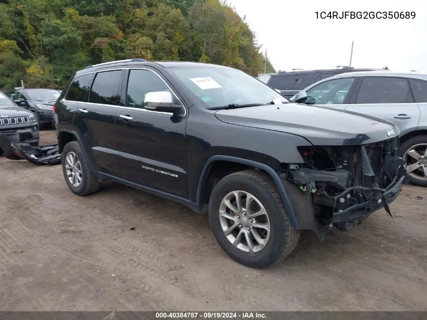 1C4RJFBG2GC350689 2016 Jeep Grand Cherokee Limited