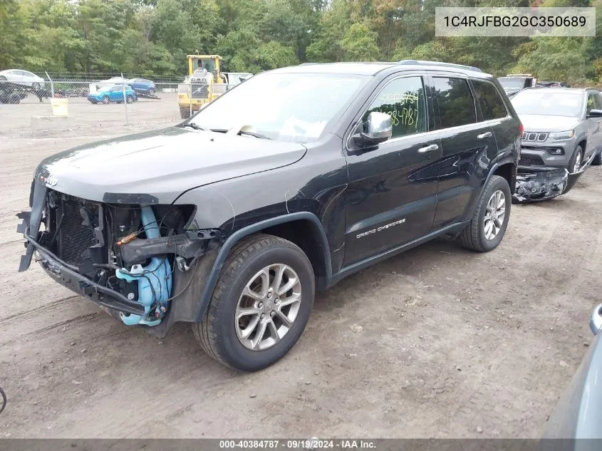 1C4RJFBG2GC350689 2016 Jeep Grand Cherokee Limited