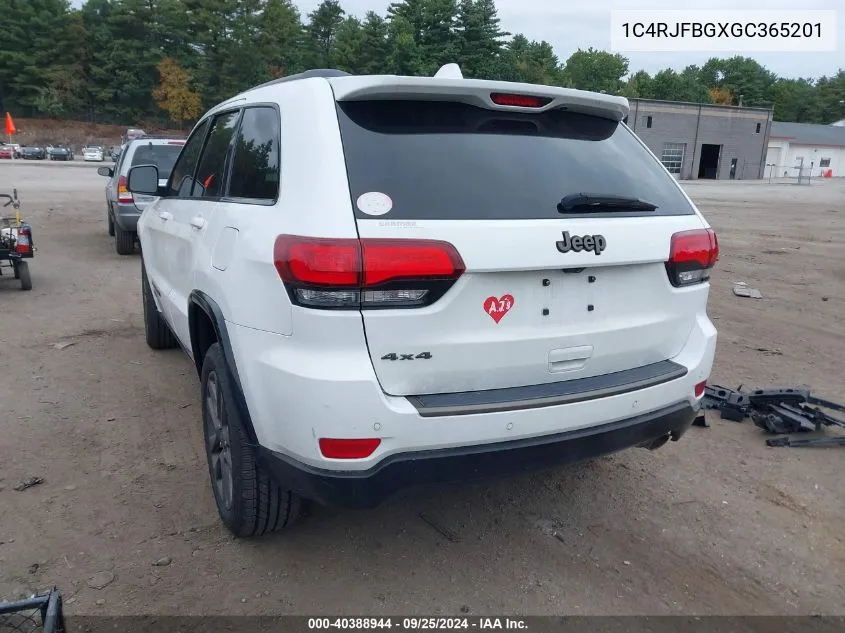 2016 Jeep Grand Cherokee Limited 75Th Anniversary VIN: 1C4RJFBGXGC365201 Lot: 40388944