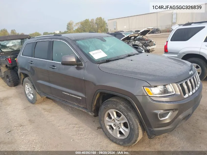 1C4RJFAG5GC326839 2016 Jeep Grand Cherokee Laredo