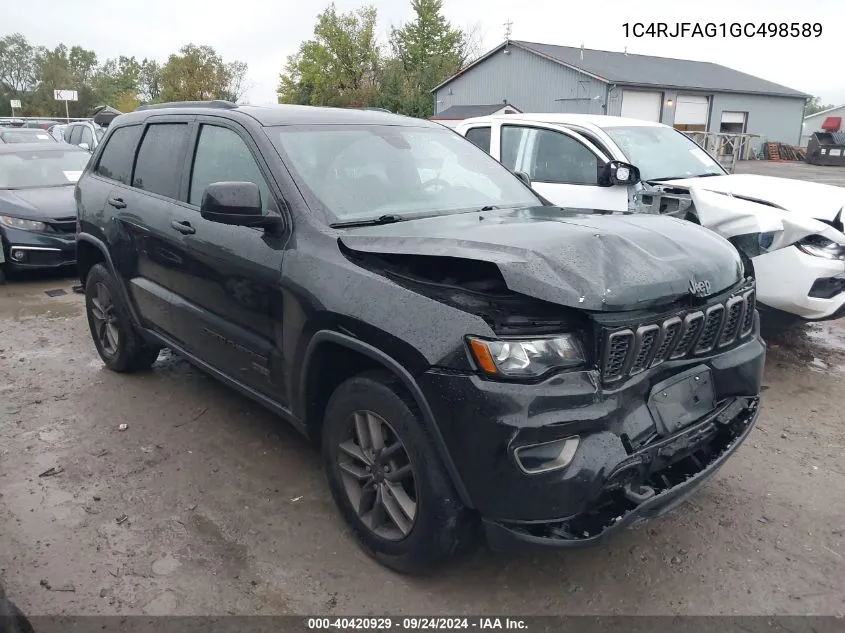 2016 Jeep Grand Cherokee Laredo VIN: 1C4RJFAG1GC498589 Lot: 40420929