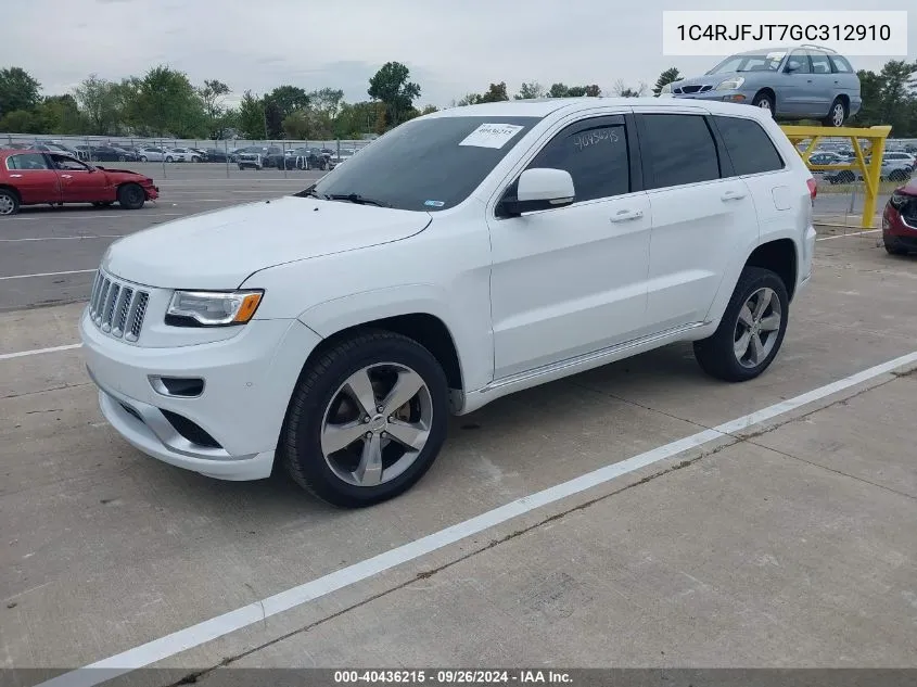 2016 Jeep Grand Cherokee Summit VIN: 1C4RJFJT7GC312910 Lot: 40436215