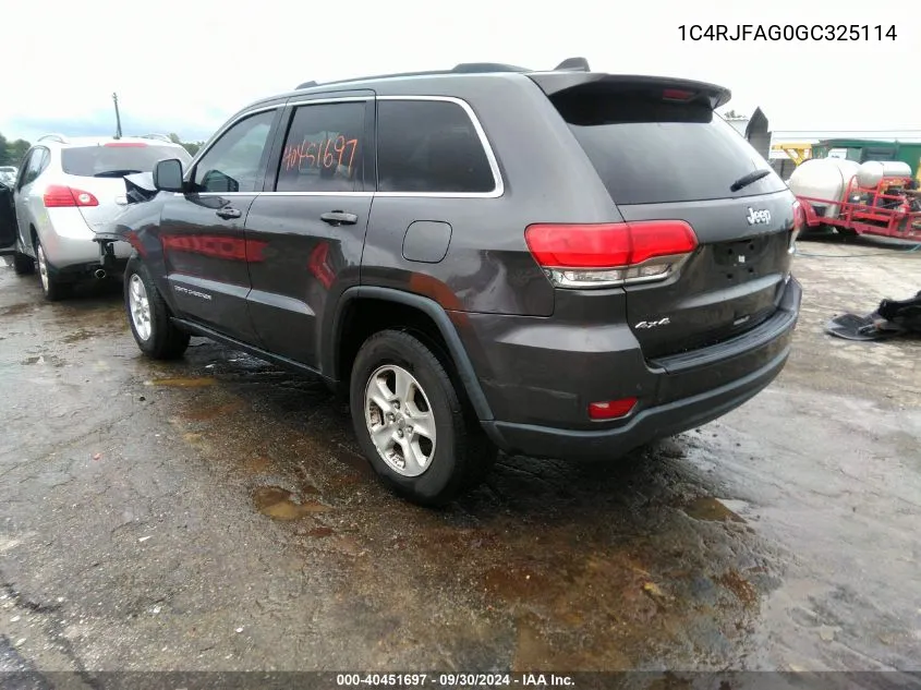 1C4RJFAG0GC325114 2016 Jeep Grand Cherokee Laredo