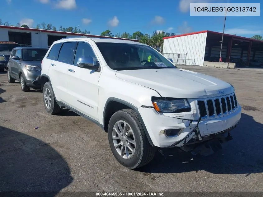 1C4RJEBG1GC313742 2016 Jeep Grand Cherokee Limited