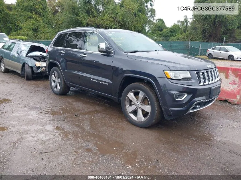 2016 Jeep Grand Cherokee Overland VIN: 1C4RJFCG3GC377589 Lot: 40466181