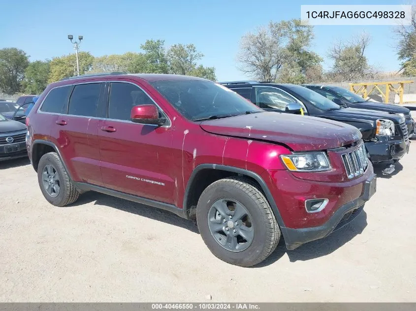 2016 Jeep Grand Cherokee Laredo VIN: 1C4RJFAG6GC498328 Lot: 40466550