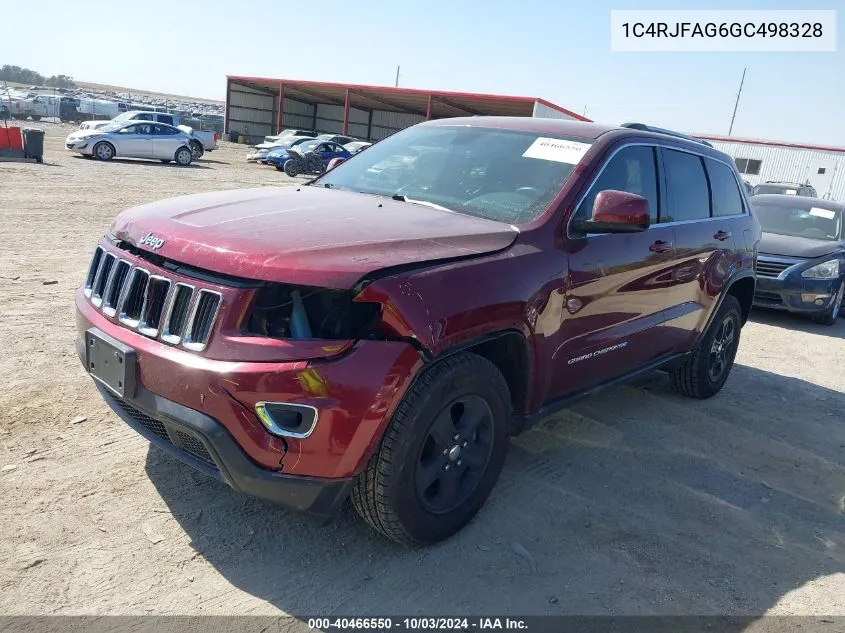 2016 Jeep Grand Cherokee Laredo VIN: 1C4RJFAG6GC498328 Lot: 40466550