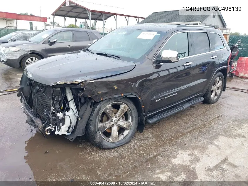 2016 Jeep Grand Cherokee Overland VIN: 1C4RJFCG7GC498139 Lot: 40472598