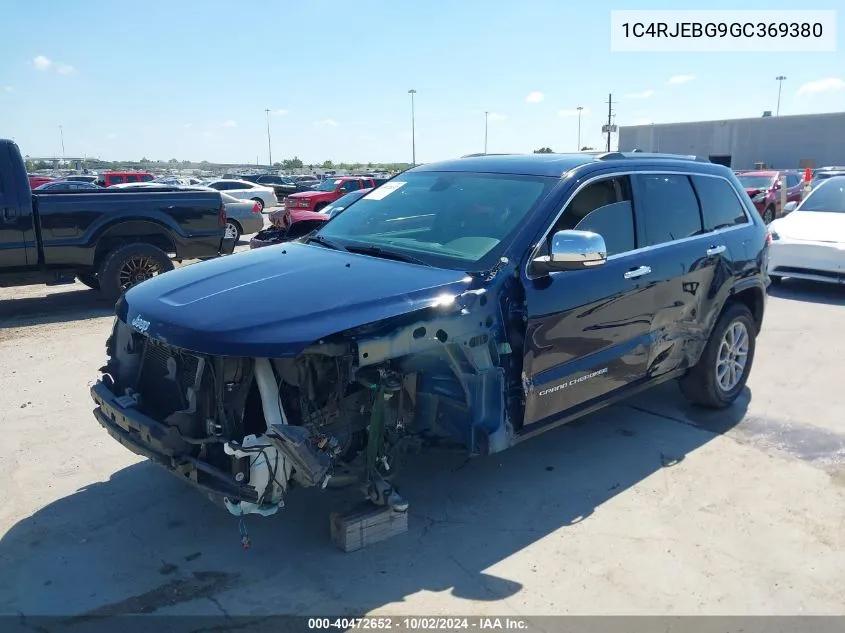 2016 Jeep Grand Cherokee Limited VIN: 1C4RJEBG9GC369380 Lot: 40472652