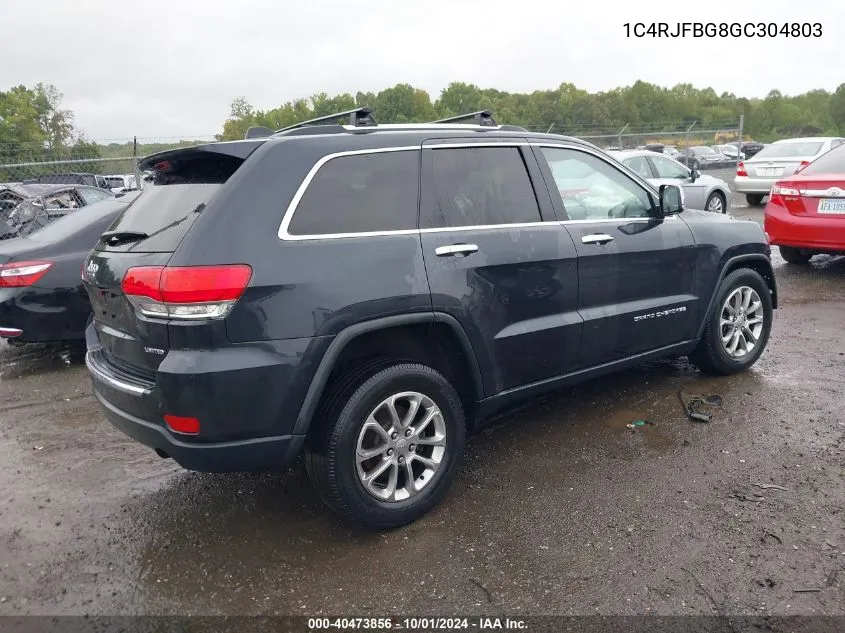 1C4RJFBG8GC304803 2016 Jeep Grand Cherokee Limited