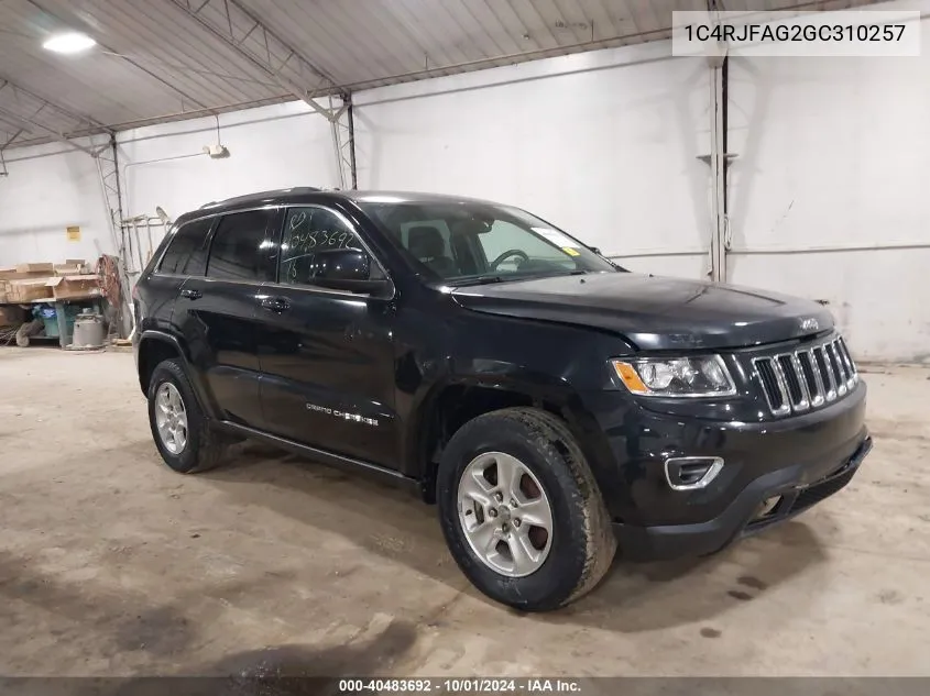 2016 Jeep Grand Cherokee Laredo VIN: 1C4RJFAG2GC310257 Lot: 40483692