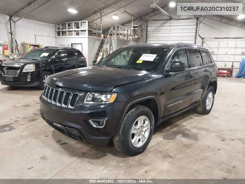 2016 Jeep Grand Cherokee Laredo VIN: 1C4RJFAG2GC310257 Lot: 40483692