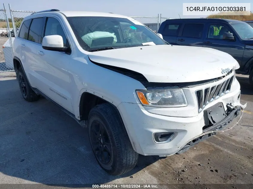 1C4RJFAG1GC303381 2016 Jeep Grand Cherokee Laredo