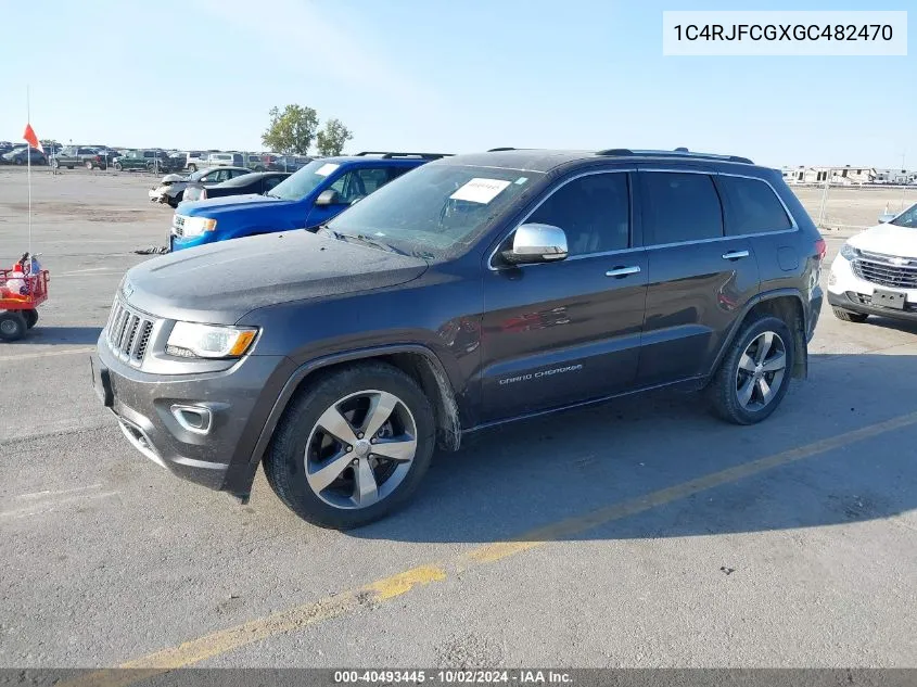 2016 Jeep Grand Cherokee Overland VIN: 1C4RJFCGXGC482470 Lot: 40493445