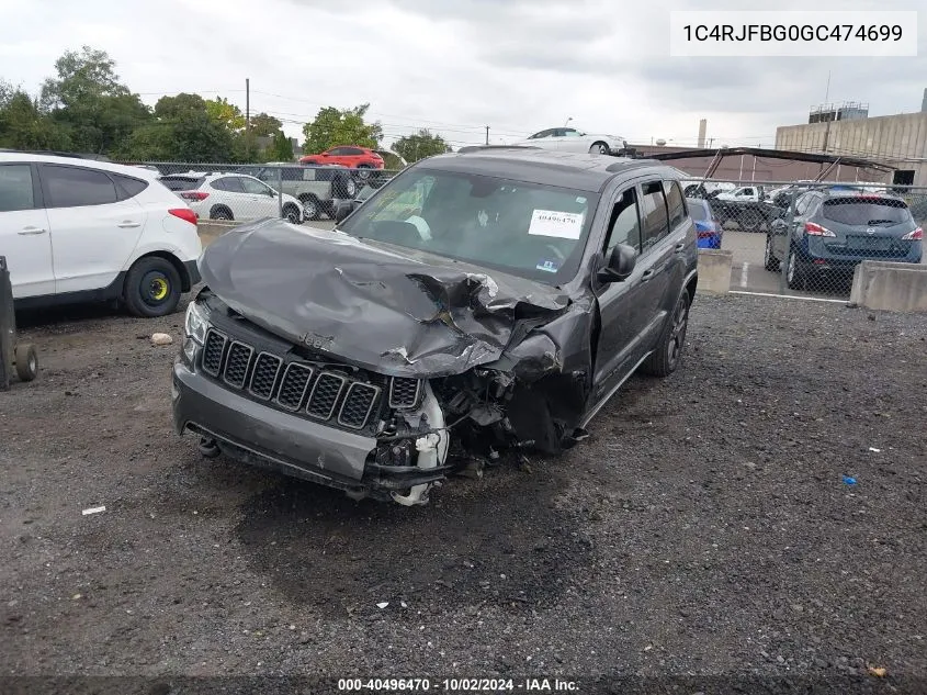 2016 Jeep Grand Cherokee Limited 75Th Anniversary VIN: 1C4RJFBG0GC474699 Lot: 40496470