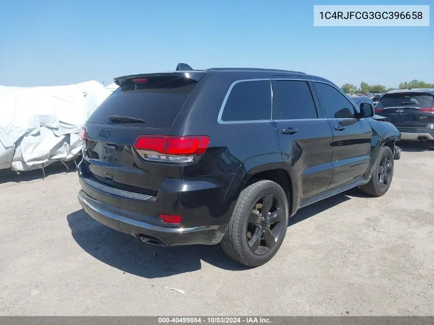 2016 Jeep Grand Cherokee High Altitude VIN: 1C4RJFCG3GC396658 Lot: 40499884