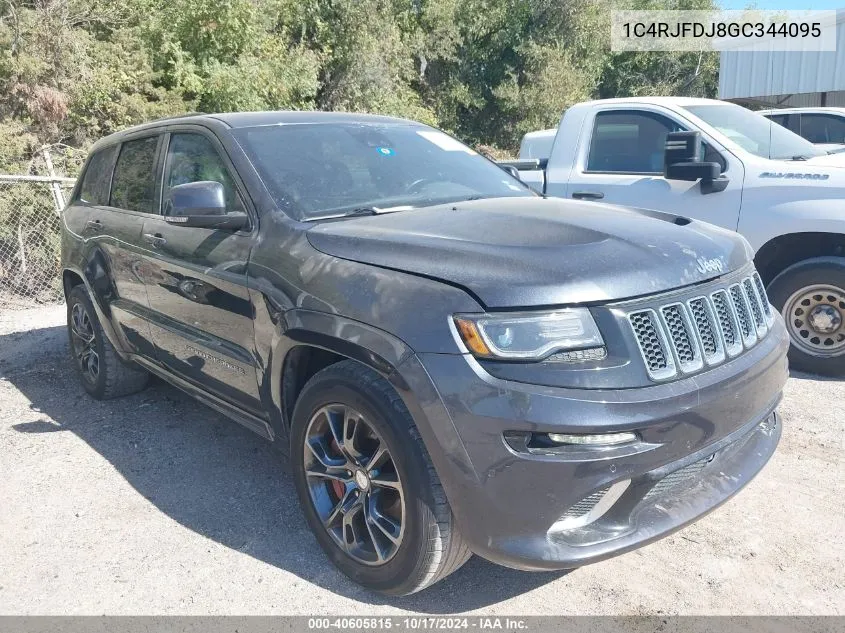 2016 Jeep Grand Cherokee Srt VIN: 1C4RJFDJ8GC344095 Lot: 40605815