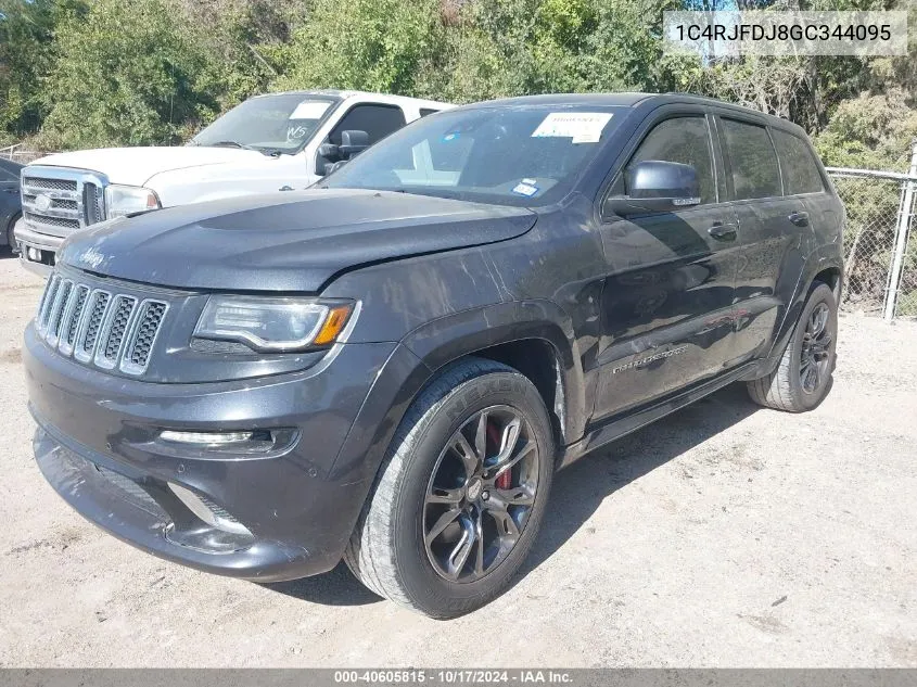 2016 Jeep Grand Cherokee Srt VIN: 1C4RJFDJ8GC344095 Lot: 40605815