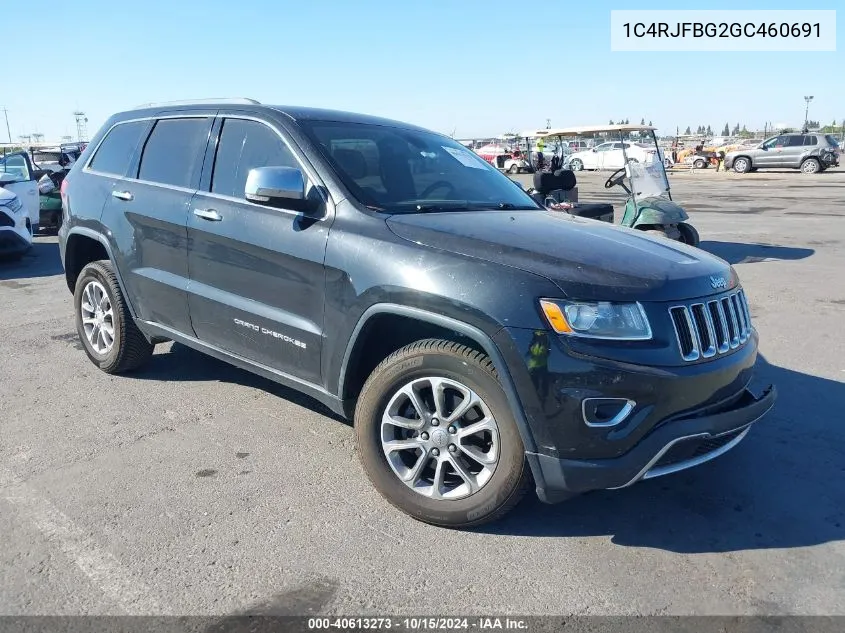 2016 Jeep Grand Cherokee Limited VIN: 1C4RJFBG2GC460691 Lot: 40613273