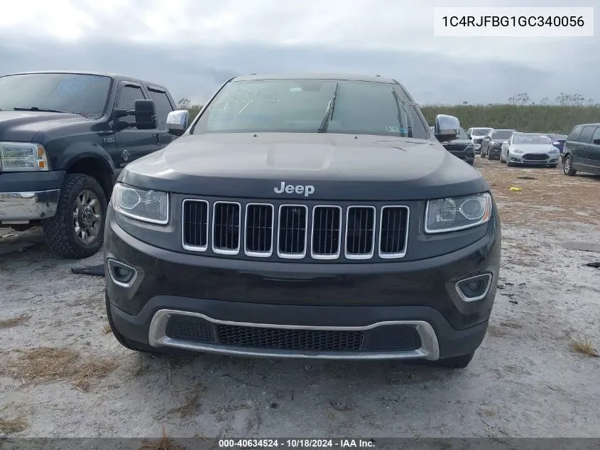 2016 Jeep Grand Cherokee Limited VIN: 1C4RJFBG1GC340056 Lot: 40634524