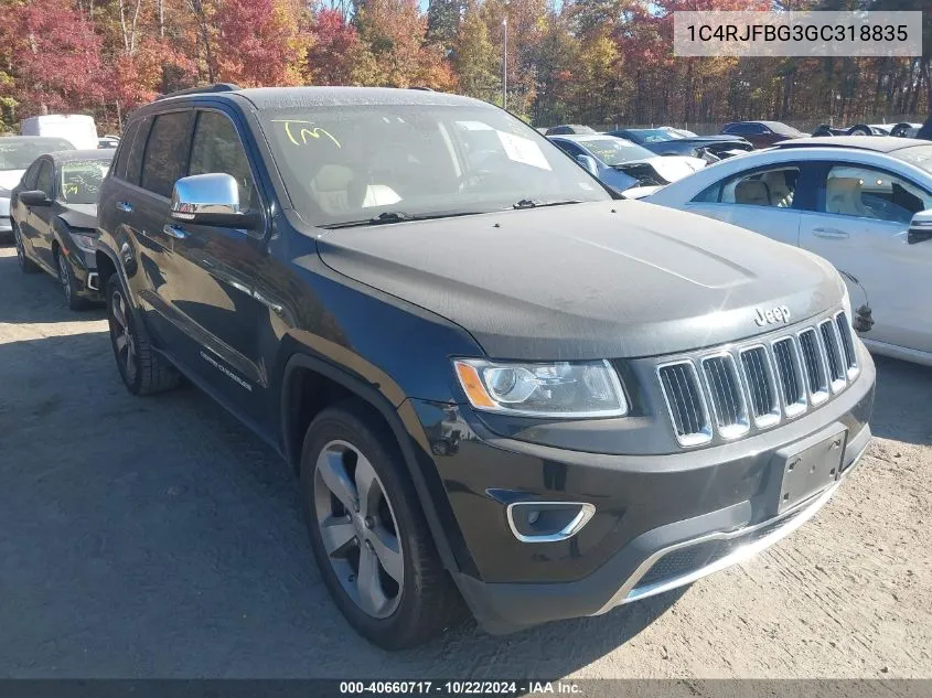 2016 Jeep Grand Cherokee Limited VIN: 1C4RJFBG3GC318835 Lot: 40660717