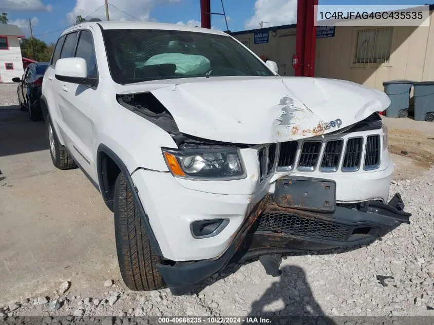 2016 Jeep Grand Cherokee Laredo VIN: 1C4RJFAG4GC435535 Lot: 40668235