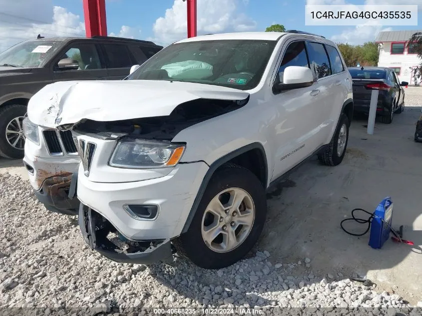 2016 Jeep Grand Cherokee Laredo VIN: 1C4RJFAG4GC435535 Lot: 40668235