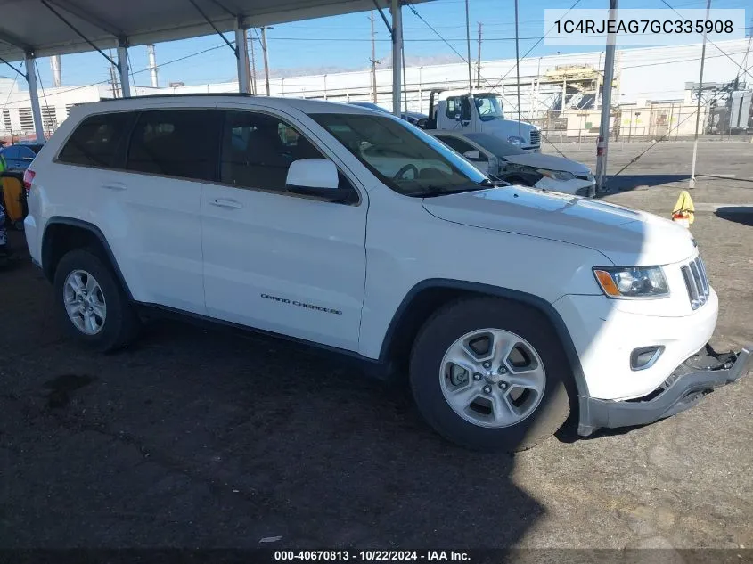 2016 Jeep Grand Cherokee Laredo VIN: 1C4RJEAG7GC335908 Lot: 40670813