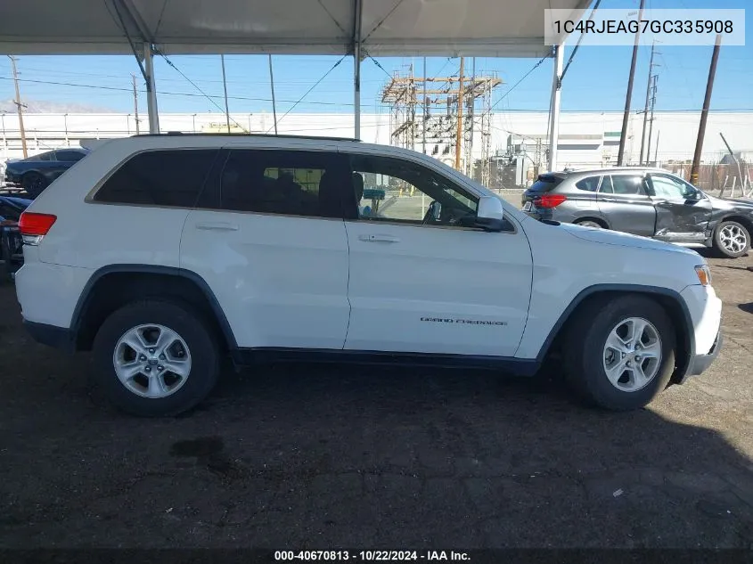 2016 Jeep Grand Cherokee Laredo VIN: 1C4RJEAG7GC335908 Lot: 40670813