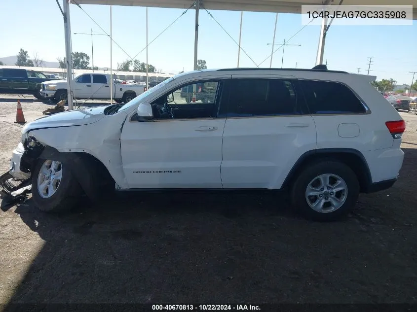 2016 Jeep Grand Cherokee Laredo VIN: 1C4RJEAG7GC335908 Lot: 40670813