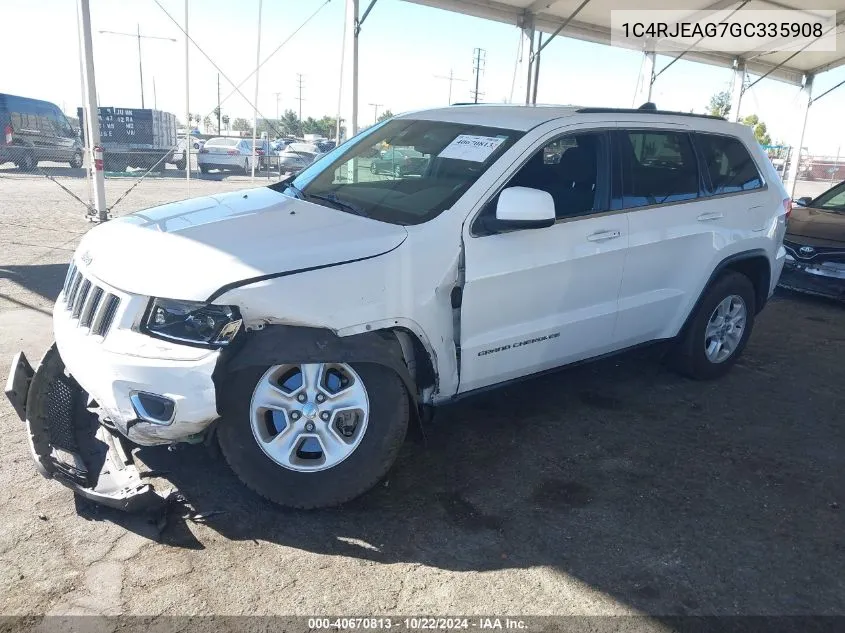 2016 Jeep Grand Cherokee Laredo VIN: 1C4RJEAG7GC335908 Lot: 40670813