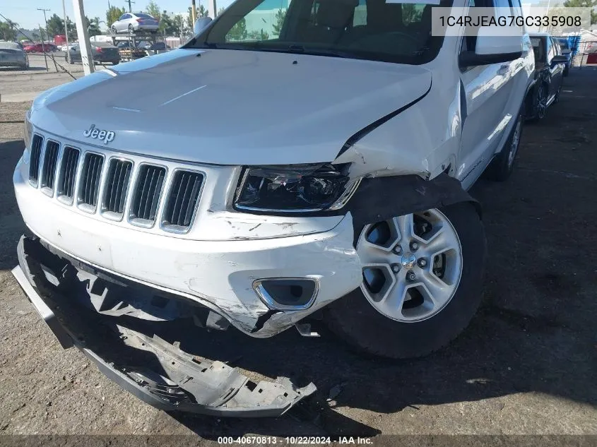 2016 Jeep Grand Cherokee Laredo VIN: 1C4RJEAG7GC335908 Lot: 40670813