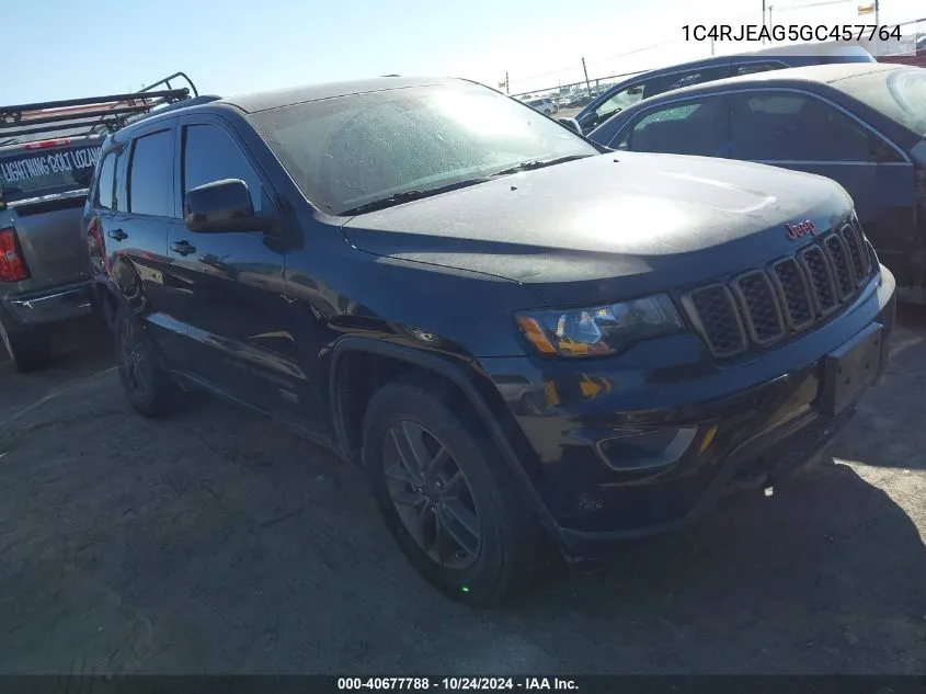 2016 Jeep Grand Cherokee 75Th Anniversary VIN: 1C4RJEAG5GC457764 Lot: 40677788