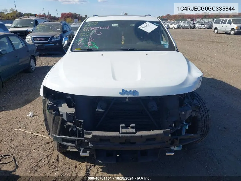 2016 Jeep Grand Cherokee Overland VIN: 1C4RJECG0GC335844 Lot: 40701101